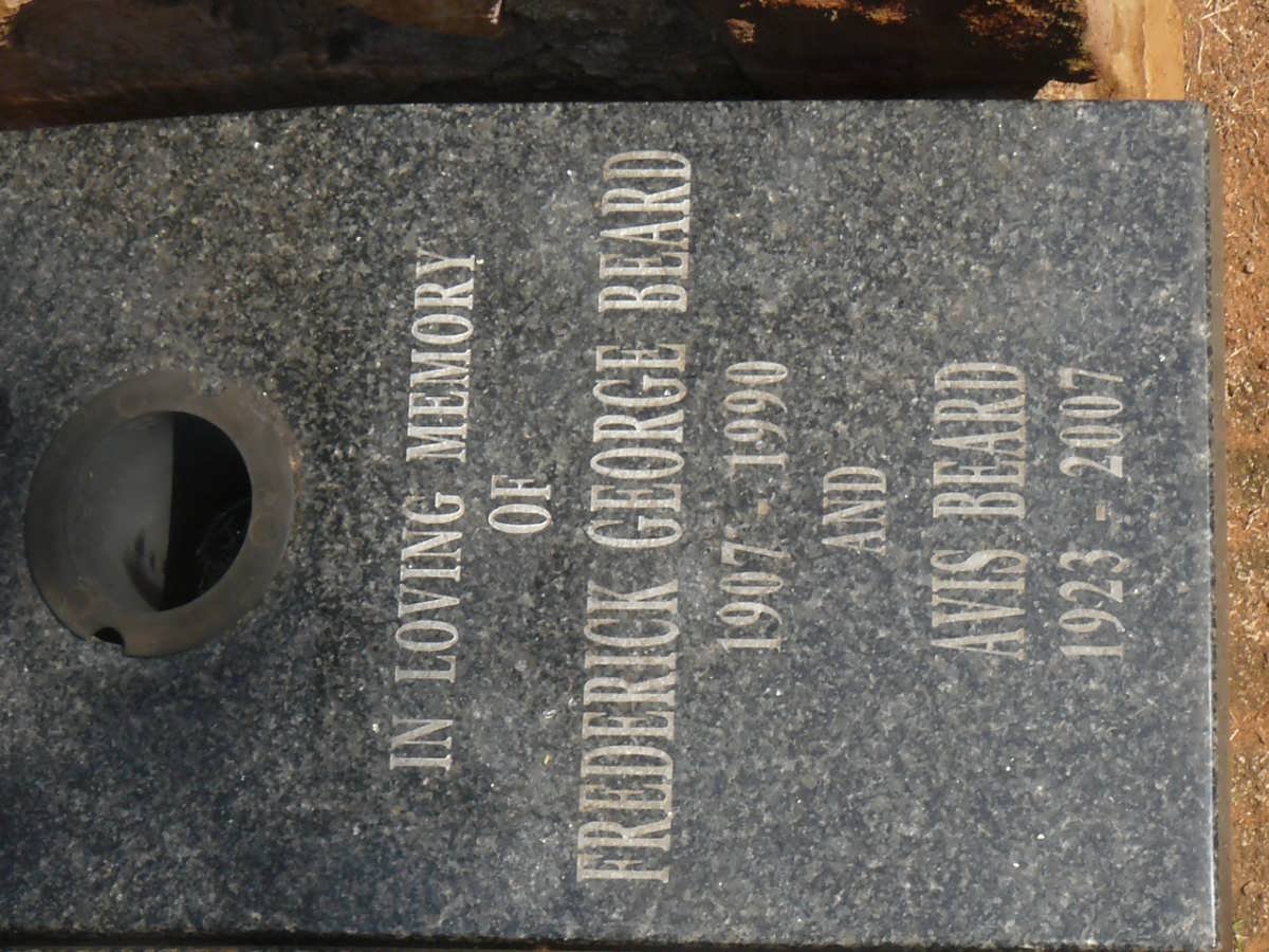 BEARD Frederick George 1907-1990 &amp; Avis 1923-2007