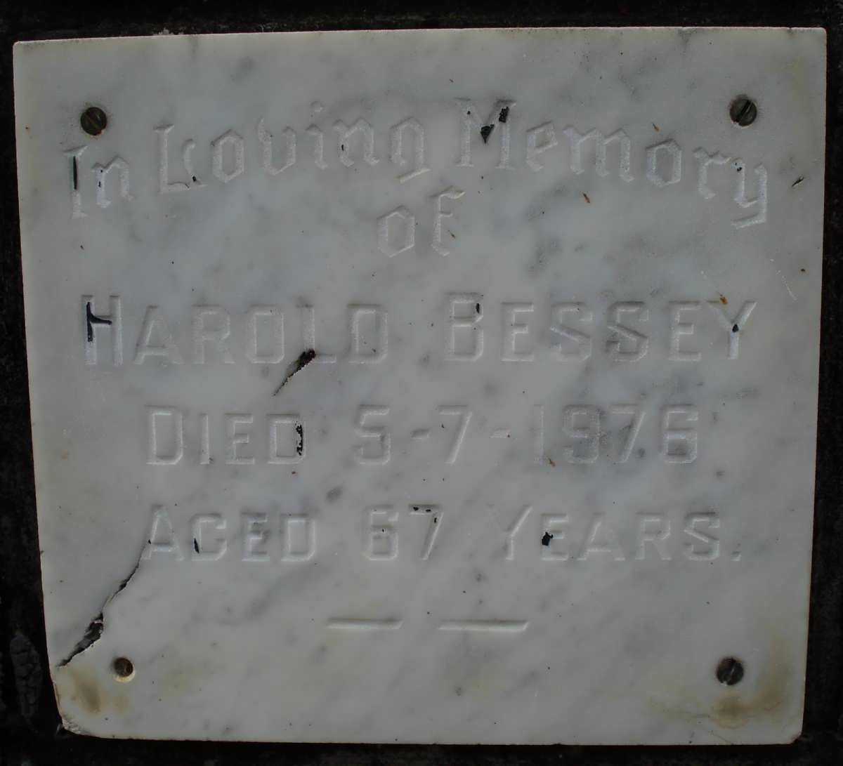 BESSEY Harold -1976