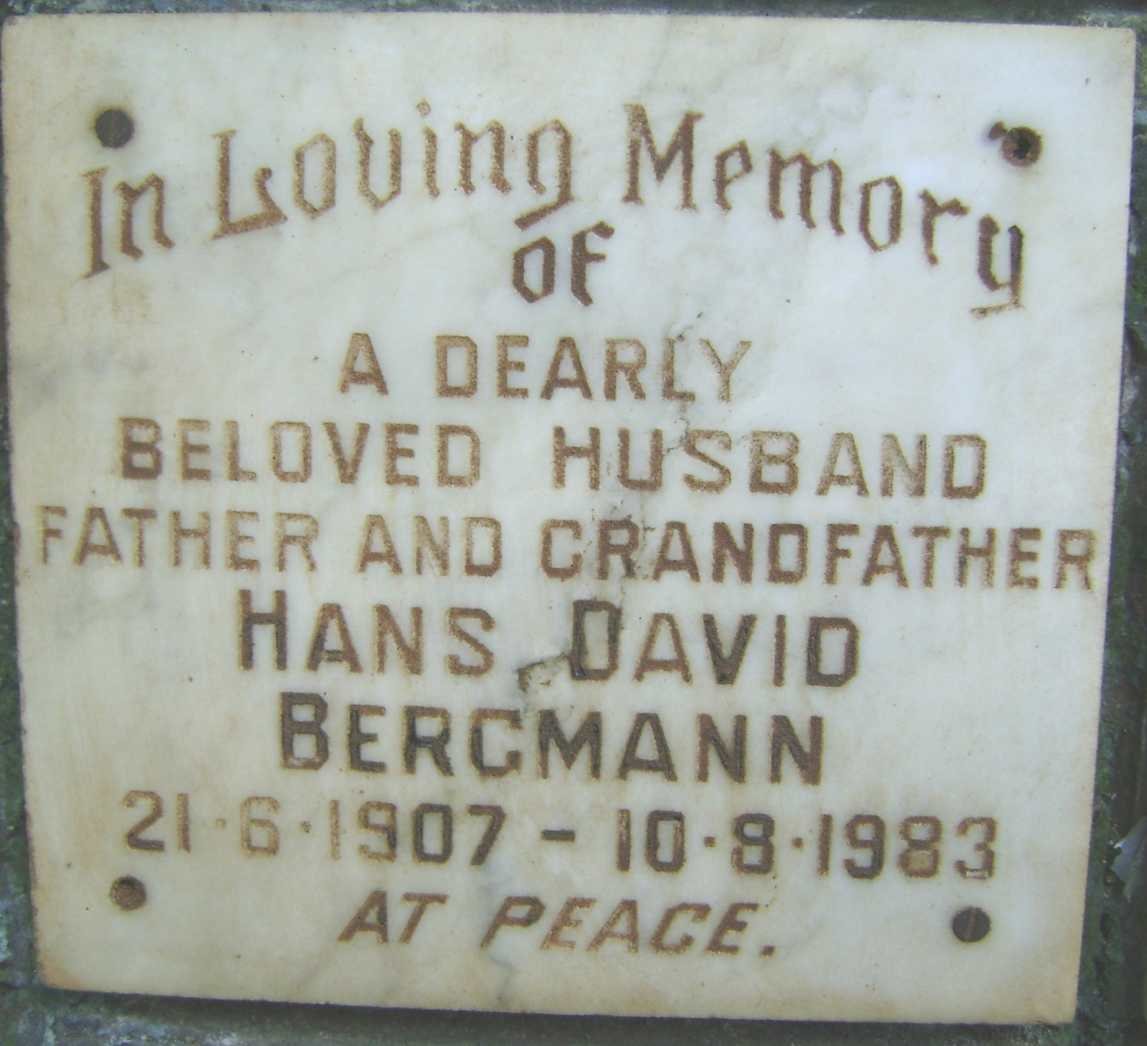 BERGMANN Hans David 1907-1983