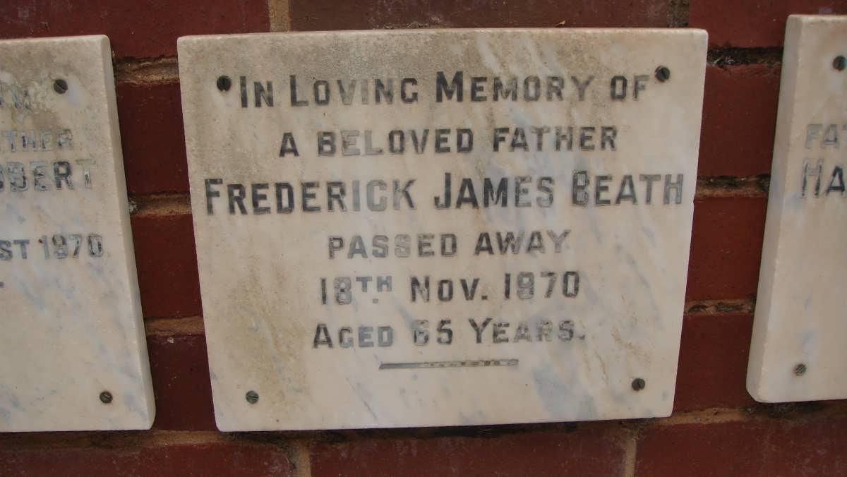 BEATH Frederick James -1970