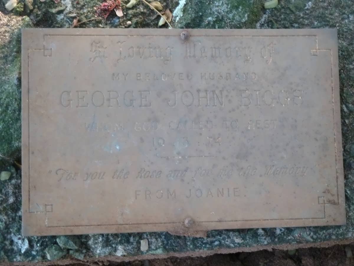 BIGGS George John -1974