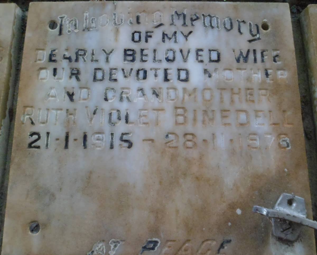 BINEDELL Ruth Violet 1915-1978
