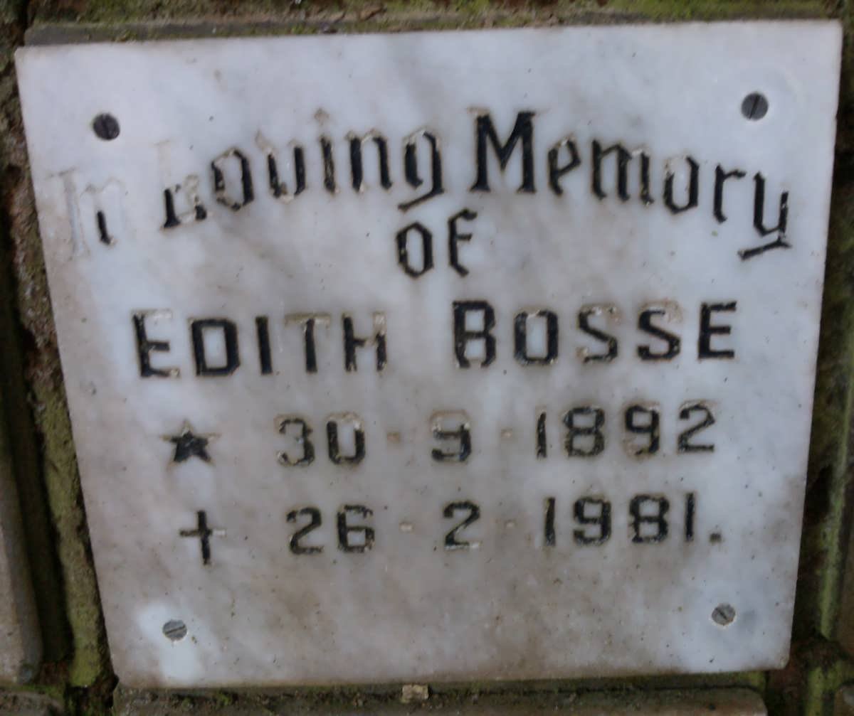 BOSSE Edith 1892-1981