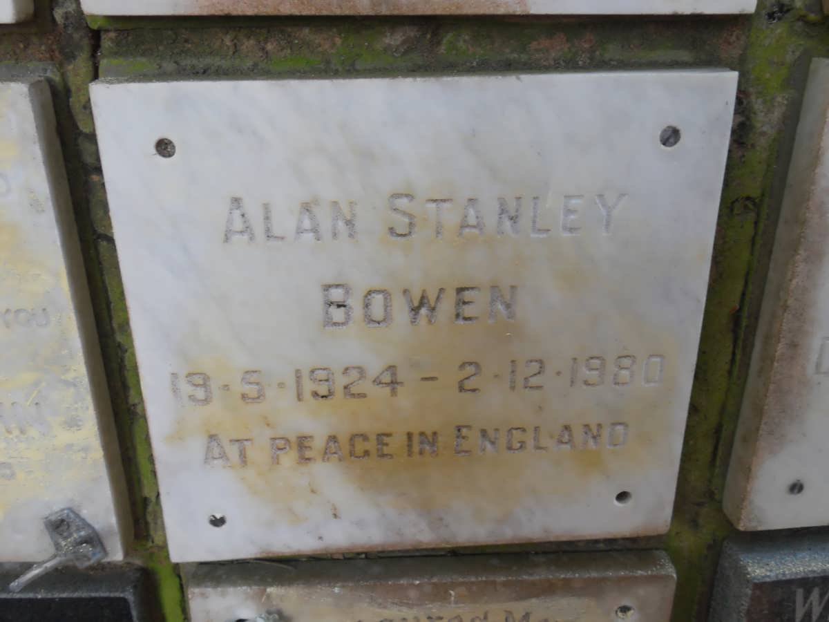 BOWEN Alan Stanley 1924-1980