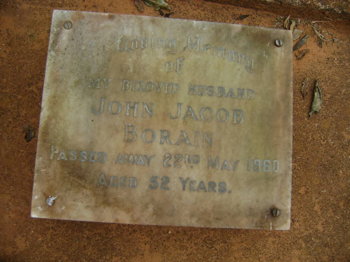 BORAIN John Jacob -1960