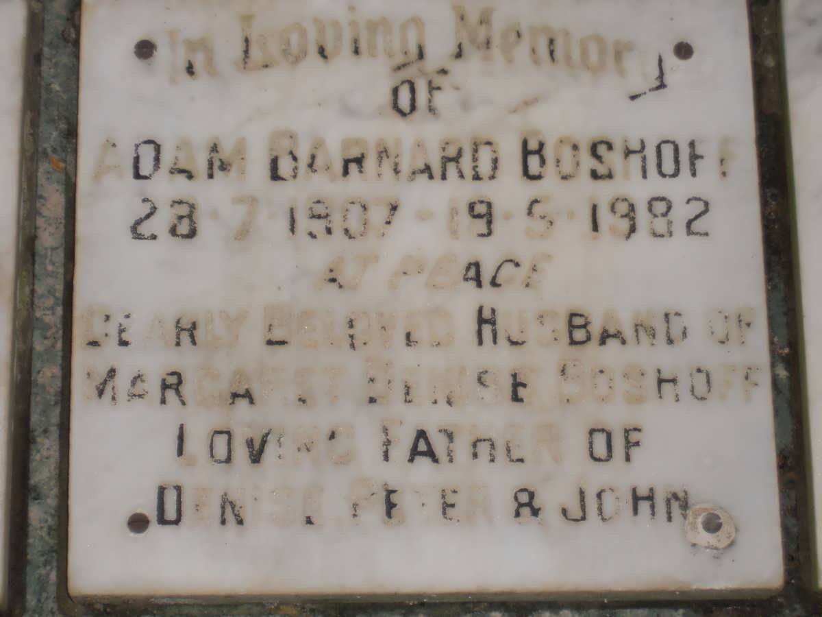 BOSHOFF Adam Barnard 1907-1982