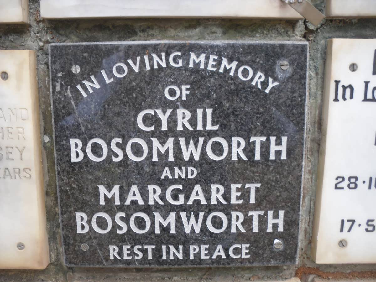 BOSOMWORTH Cyril &amp; Margaret