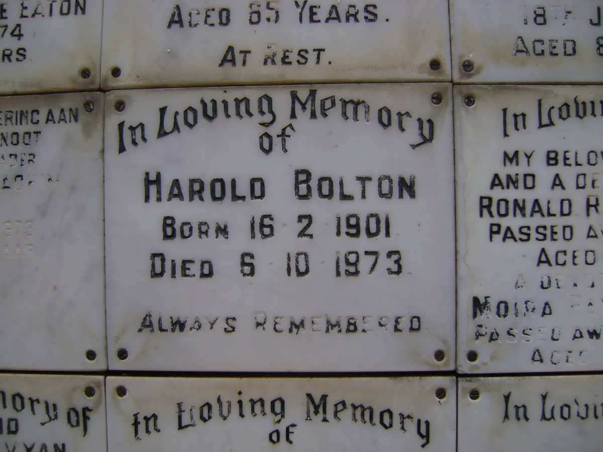 BOLTON Harold 1901-1973