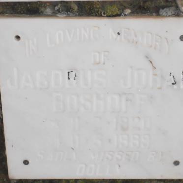 BOSHOFF Jacobus Johan 1920-1989