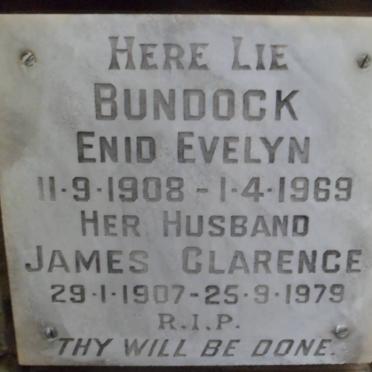 BUNDOCK James Clarence 1907-1979 &amp; Enid Evelyn 1908-1969