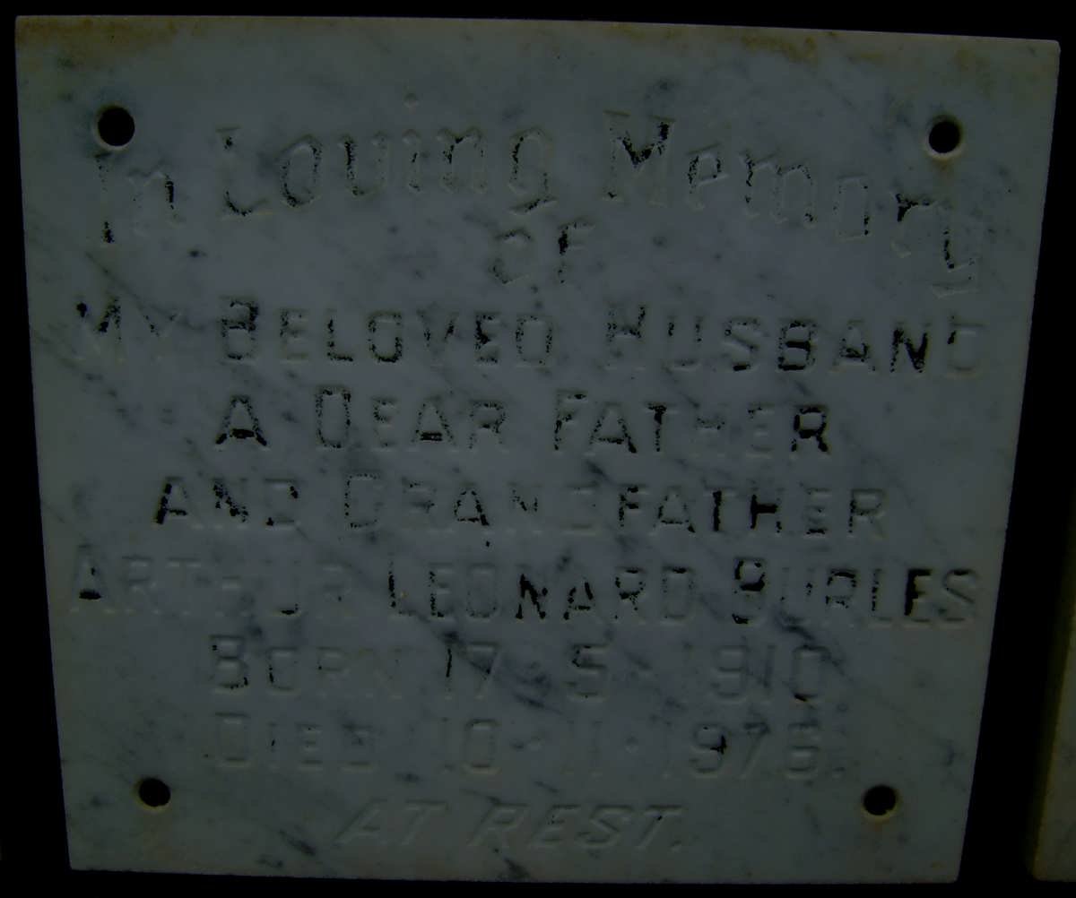 BURLES Arthur Leonard 1910-1976