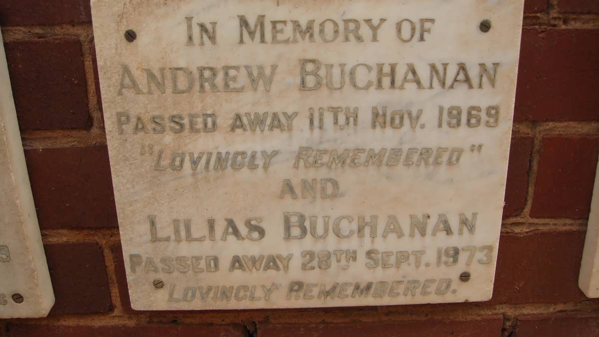 BUCHANAN Andrew -1969 &amp; Lilias -1973