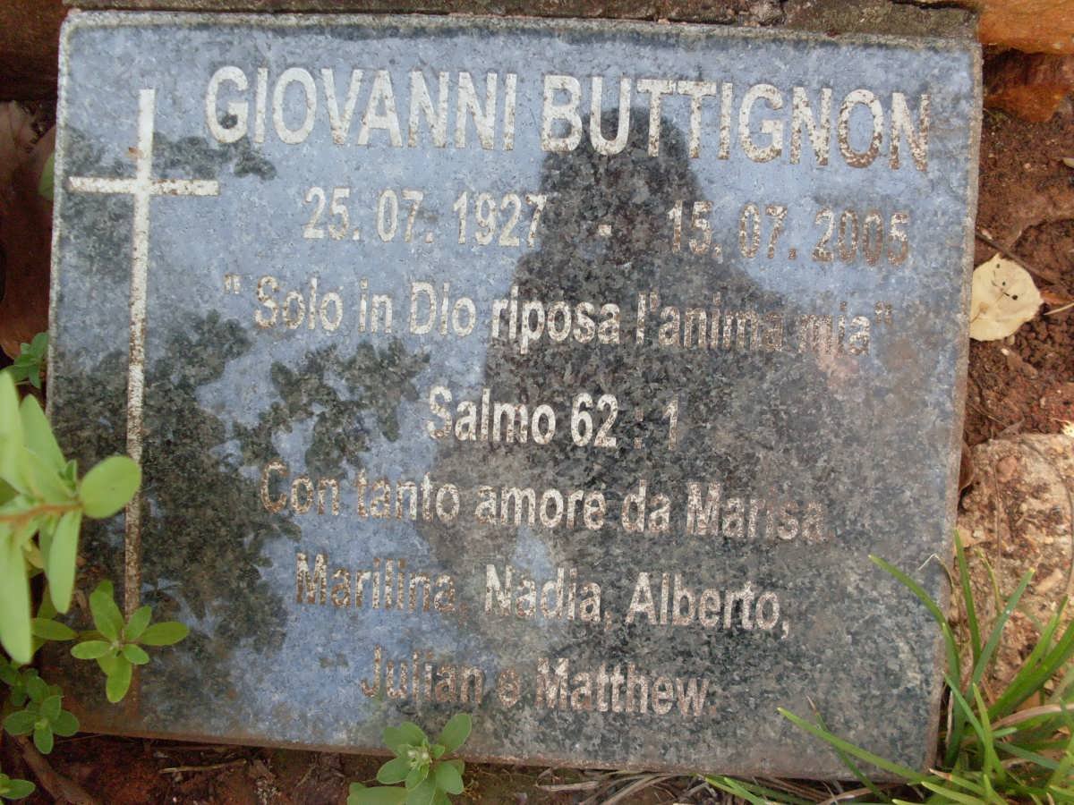 BUTTIGNON Giovanni 1927-2005