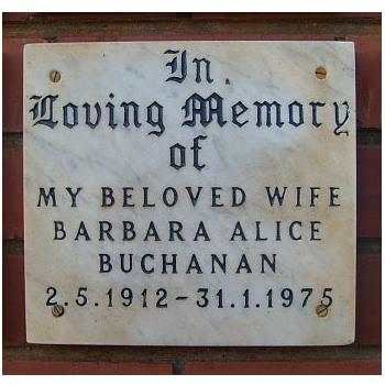 BUCHANAN Barbara Alice 1912-1975