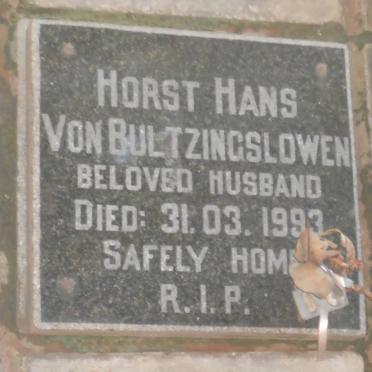 BULTZINGSLOWEN Horst Hans, von -1993