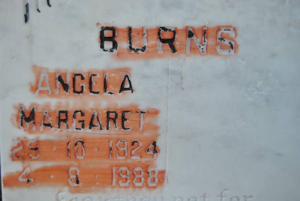 BURNS Angela Margaret 1924-1988