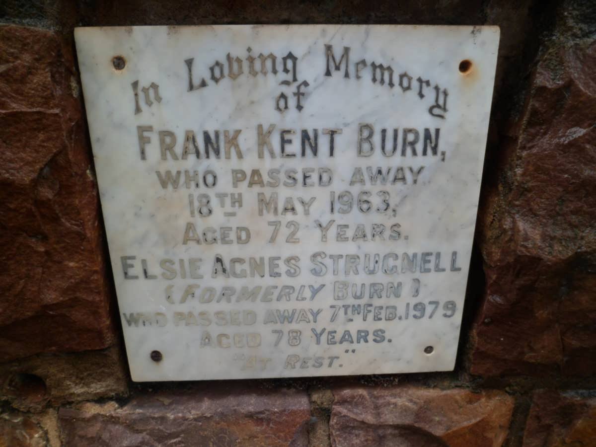 BURN Frank Kent -1963 :: STRUCNELL Elsie Agnes formerly BURN -1979