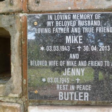 BUTLER Mike 1943-2013 &amp; Jenny 1945-