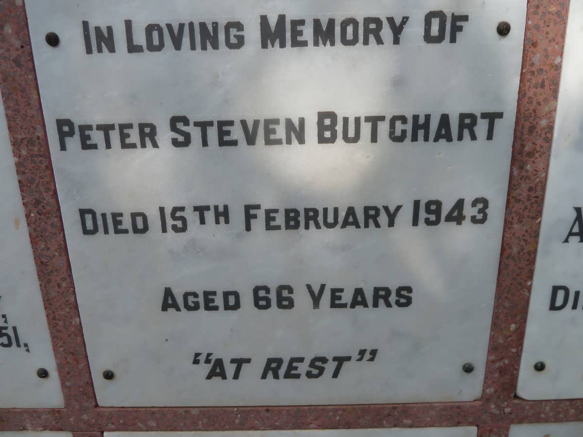 BUTCHART Peter Steven -1943
