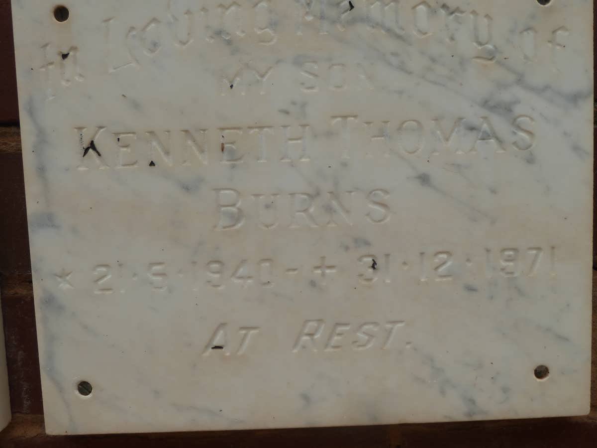 BURNS Kenneth Thomas 1940-1971