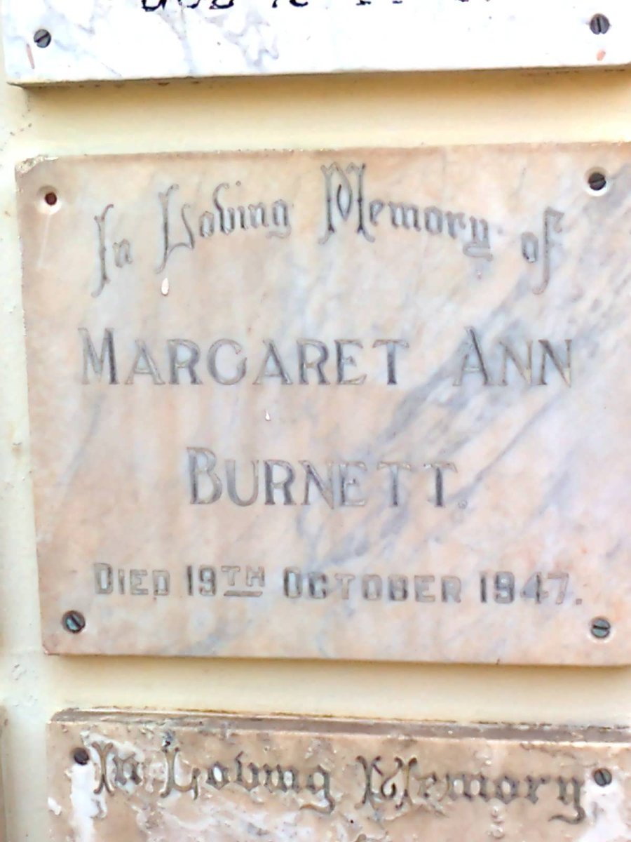 BURNETT Margaret Ann -1947
