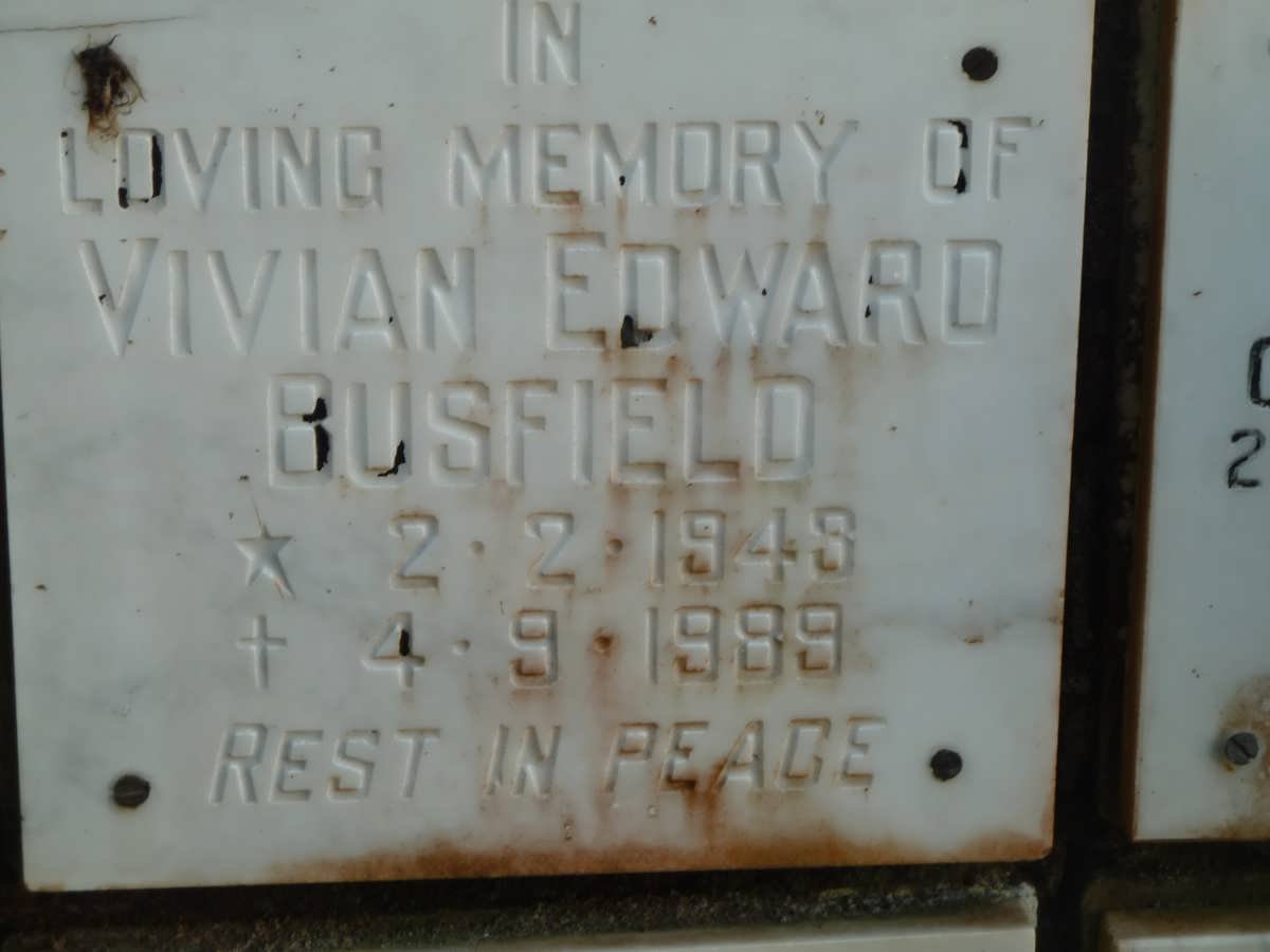 BUSFIELD Vivian Edward 1943-1989
