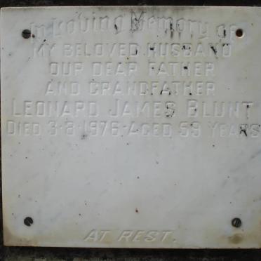 BLUNT Leonard James -1976