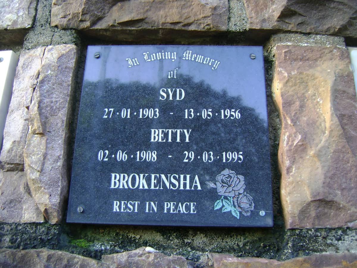 BROKENSHA Syd 1903-1956 &amp; Betty 1908-1995