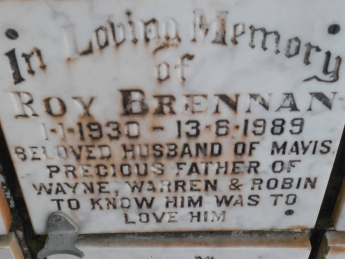 BRENNAN Roy 1930-1989