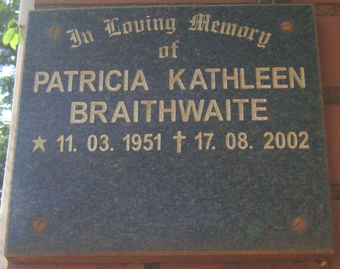 BRAITHWAITE Patricia Kathleen 1951-2002