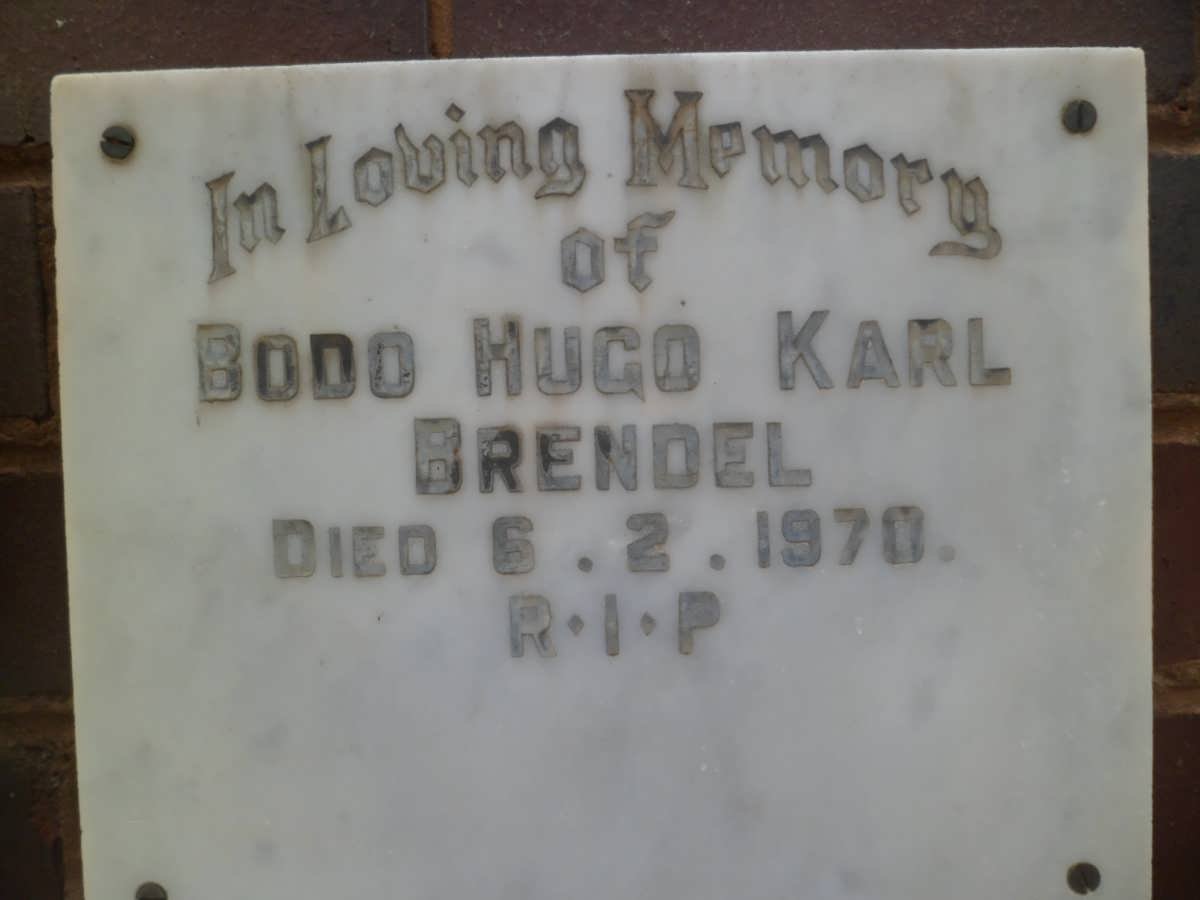 BRENDEL Bodo Hugo Karl -1970