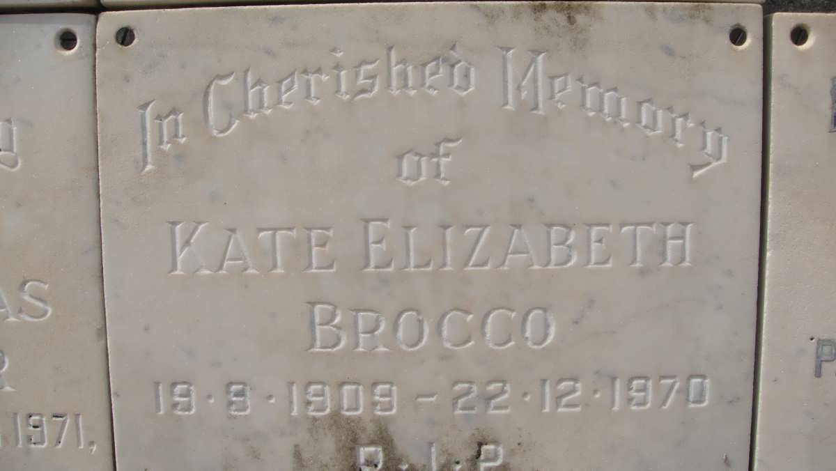 BROCCO Kate Elizabeth 1909-1970