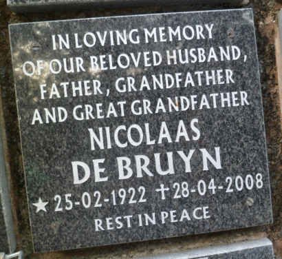 BRUYN Nicolaas, de 1922-2008