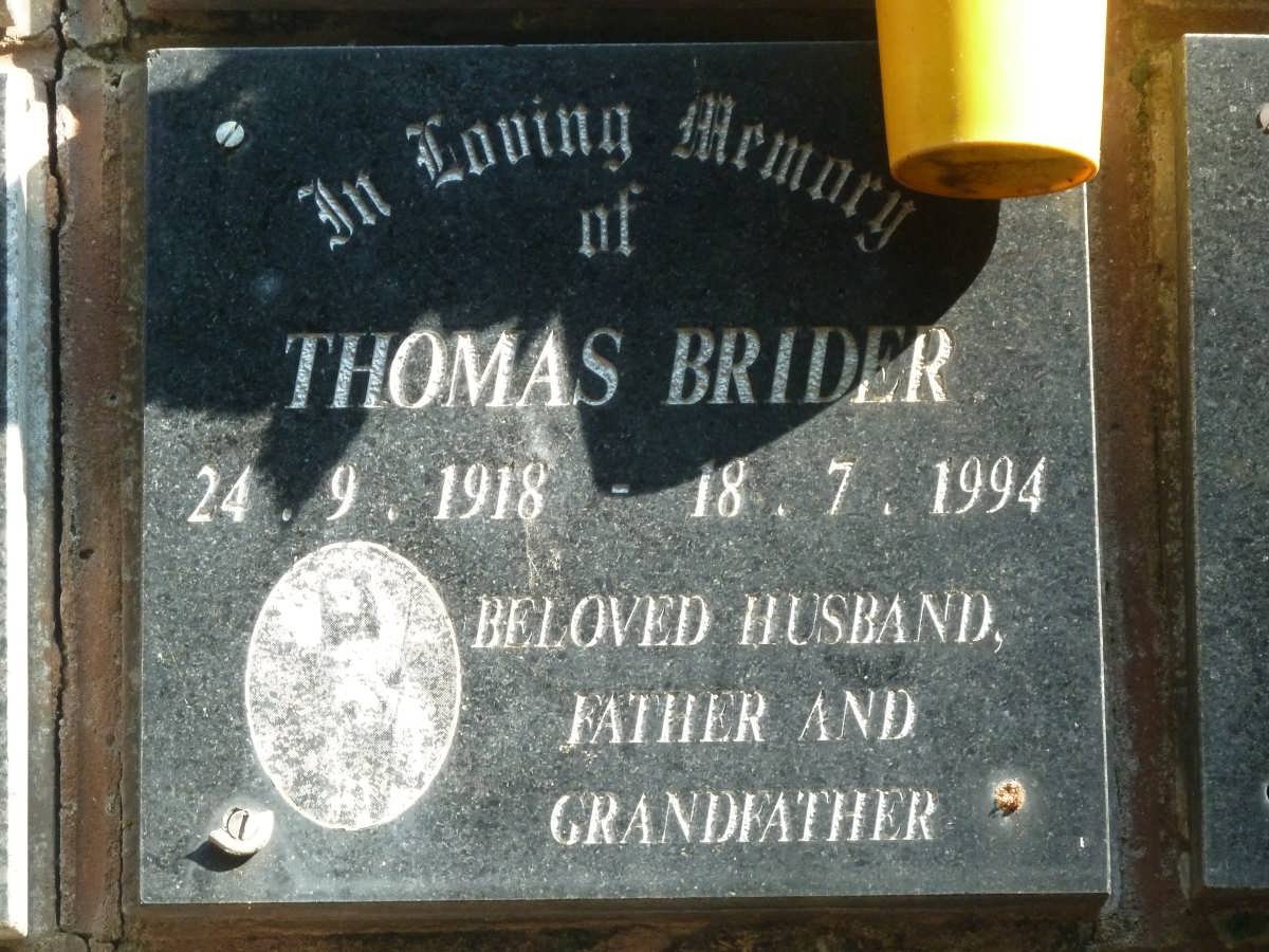 BRIDER Thomas 1918-1994