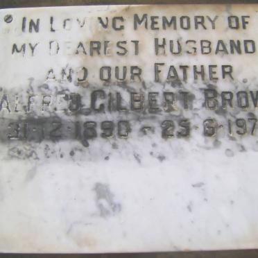 BROWN Alfred Gilbert 1890-1975