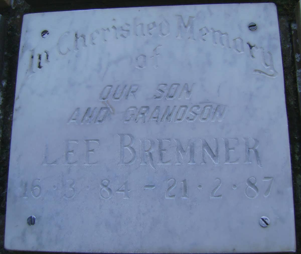 BREMNER Lee 1984-1987
