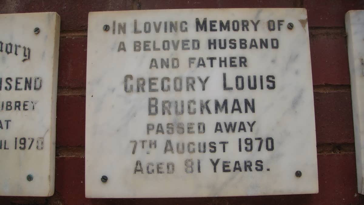 BRUCKMAN Gregory Louis -1970