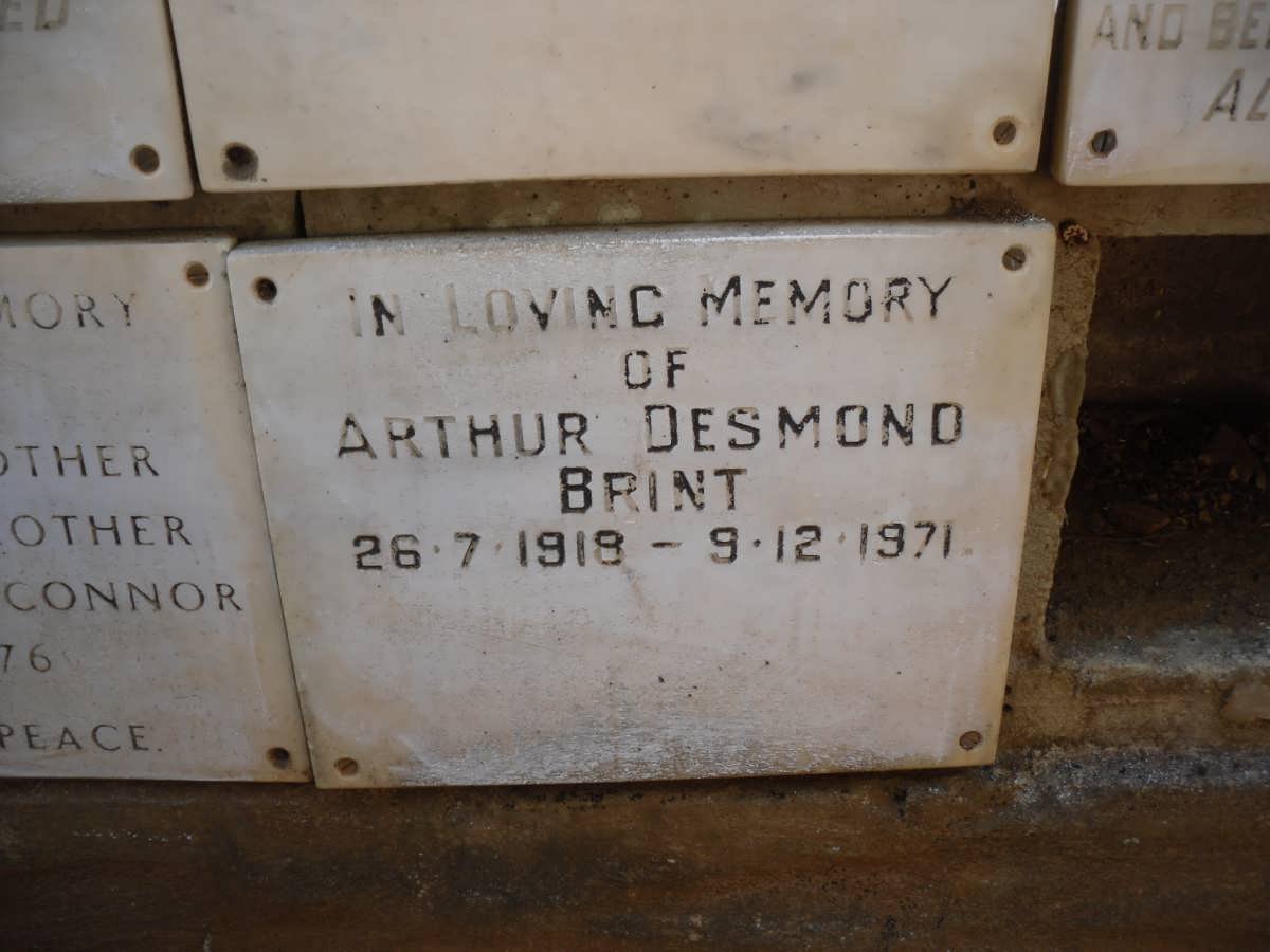 BRINT Arthur Desmond 1918-1971