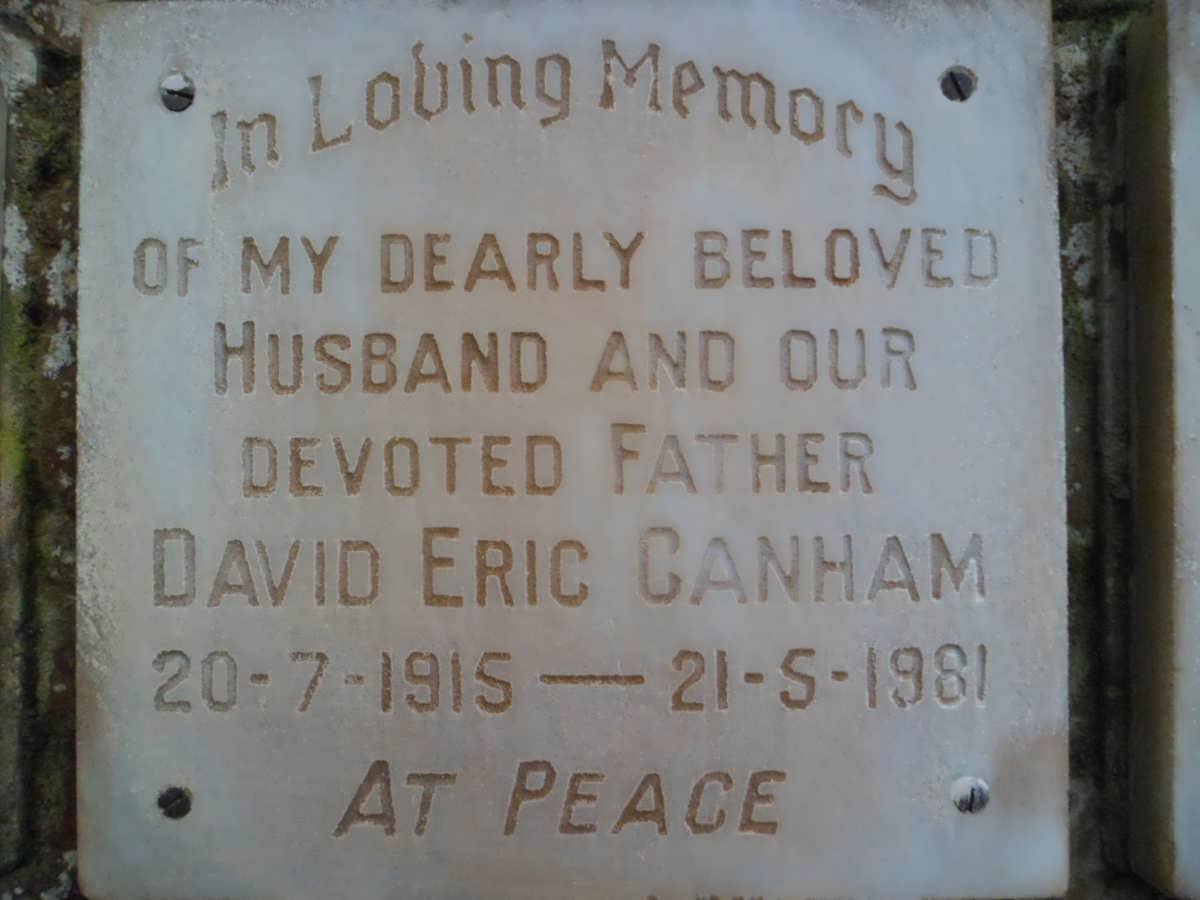 CANHAM David Eric 1915-1981