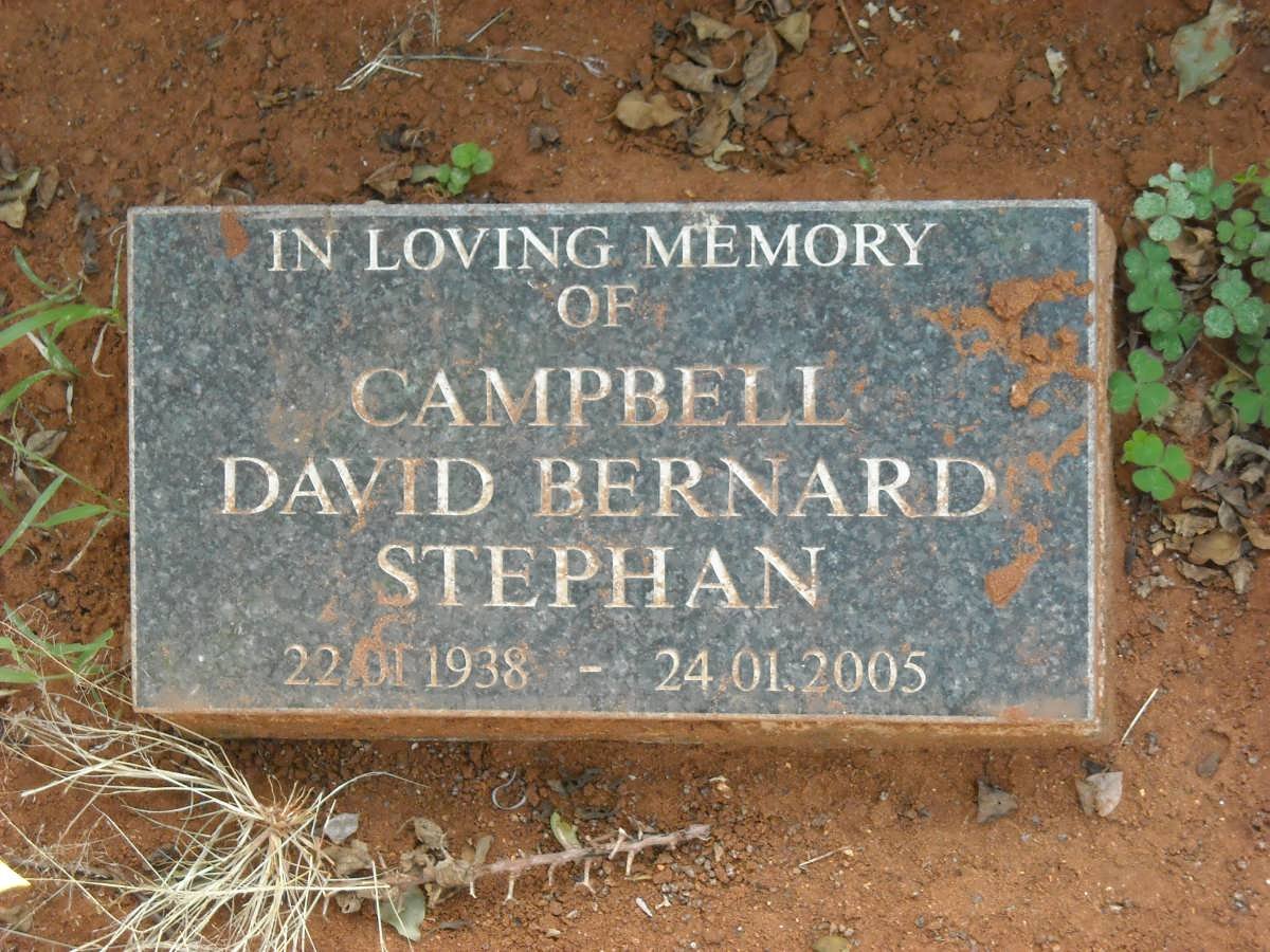 CAMPBELL David Bernard Stephan 1938-2005