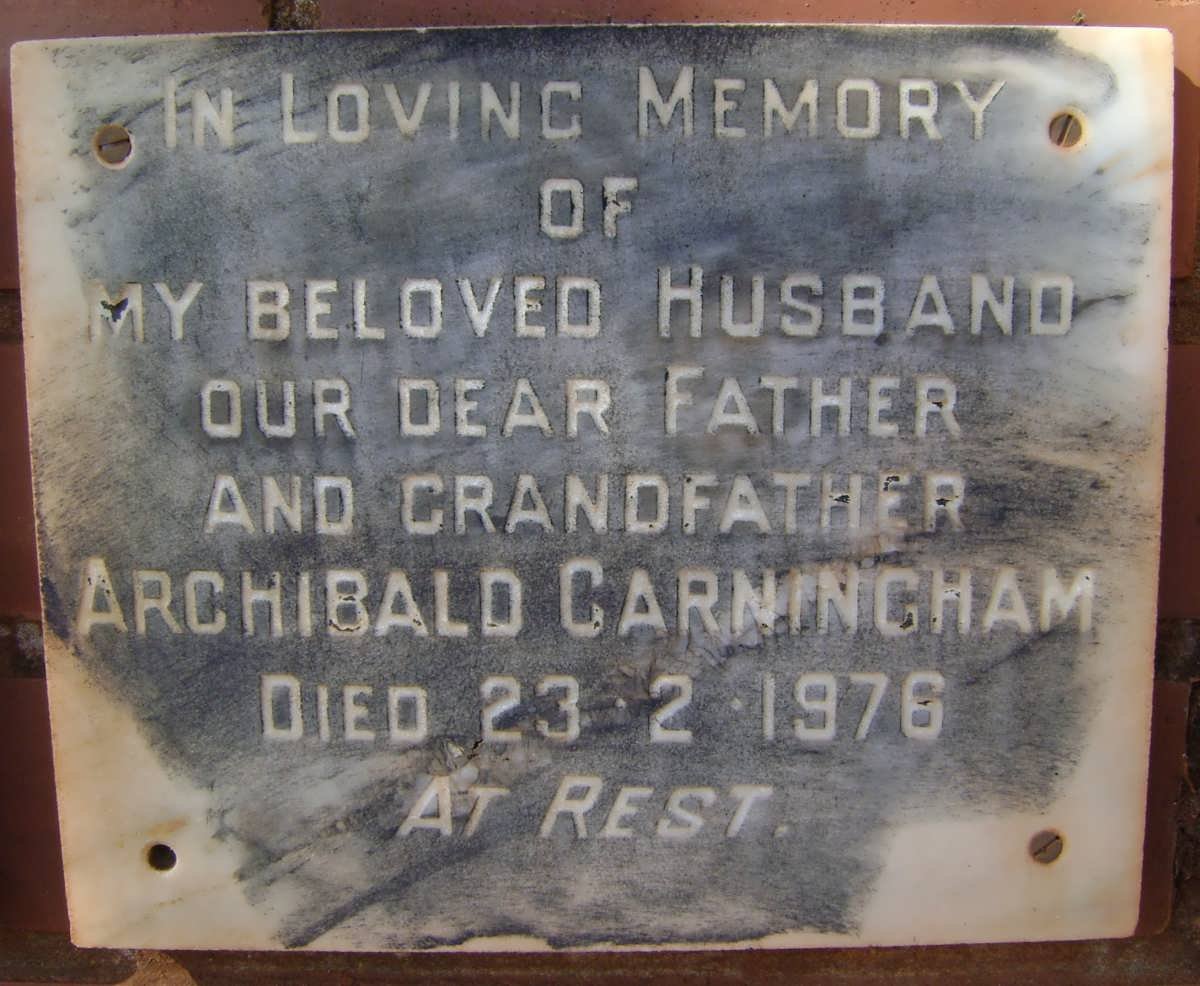 CARNINGHAM Archibald -1976