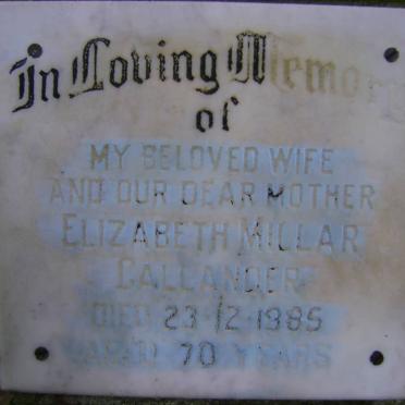 CALLANDER Elizabeth Millar -1985