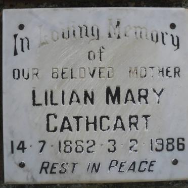 CATHCART Lilian Mary 1882-1986