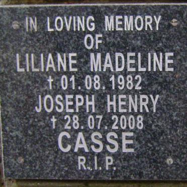 CASSE Joseph Henry -2008 &amp; Liliane Madeline -1982