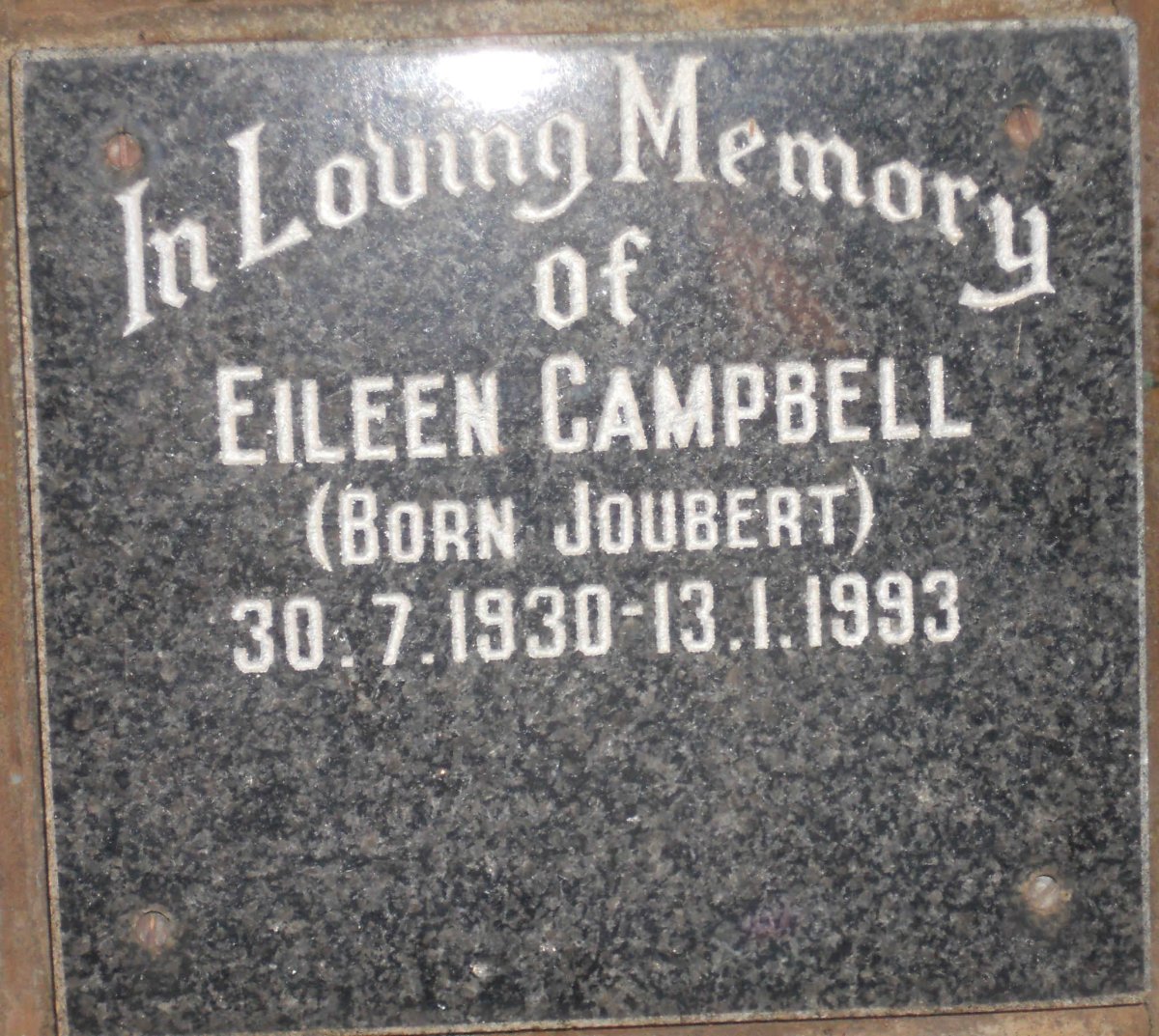 CAMPBELL Eileen nee JOUBERT 1930-1993