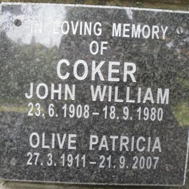 COKER John William 1908-1980 &amp; Olive Patricia 1911-2007