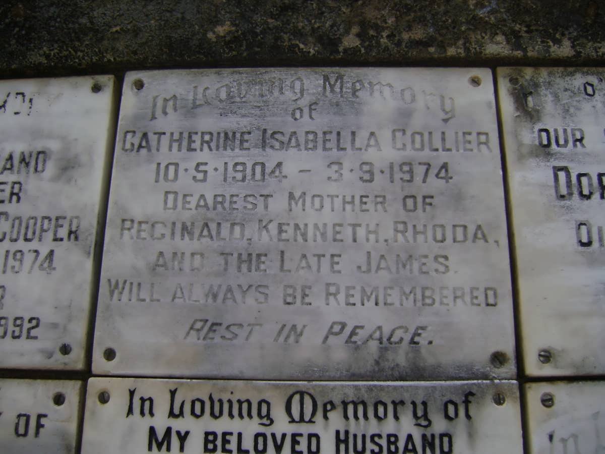 COLLIER Catherine Isabella 1904-1974