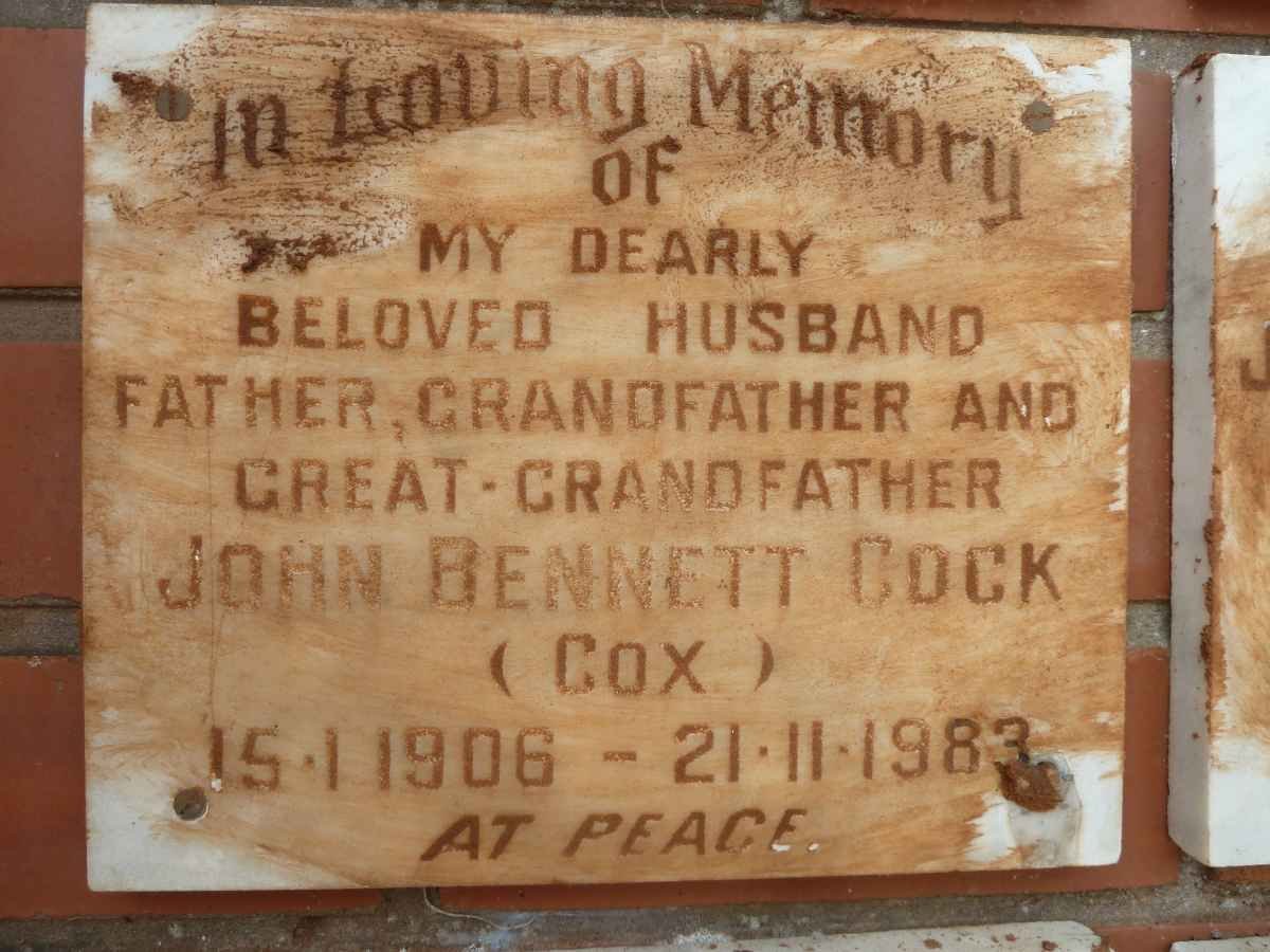 COCK John Bennett 1906-1983
