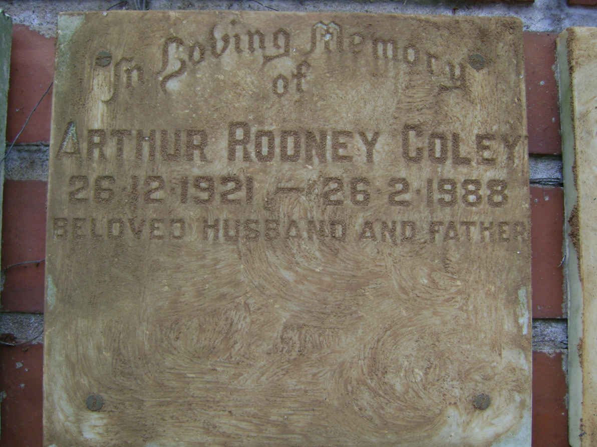 COLEY Arthur Rodney 1921-1988