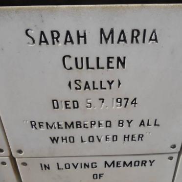 CULLEN Sarah Maria -1974